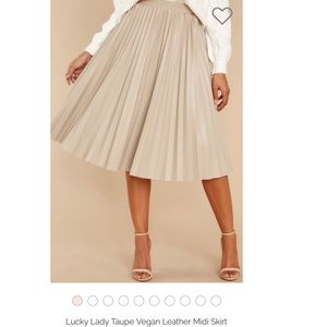 Faux Leather Midi Skirt